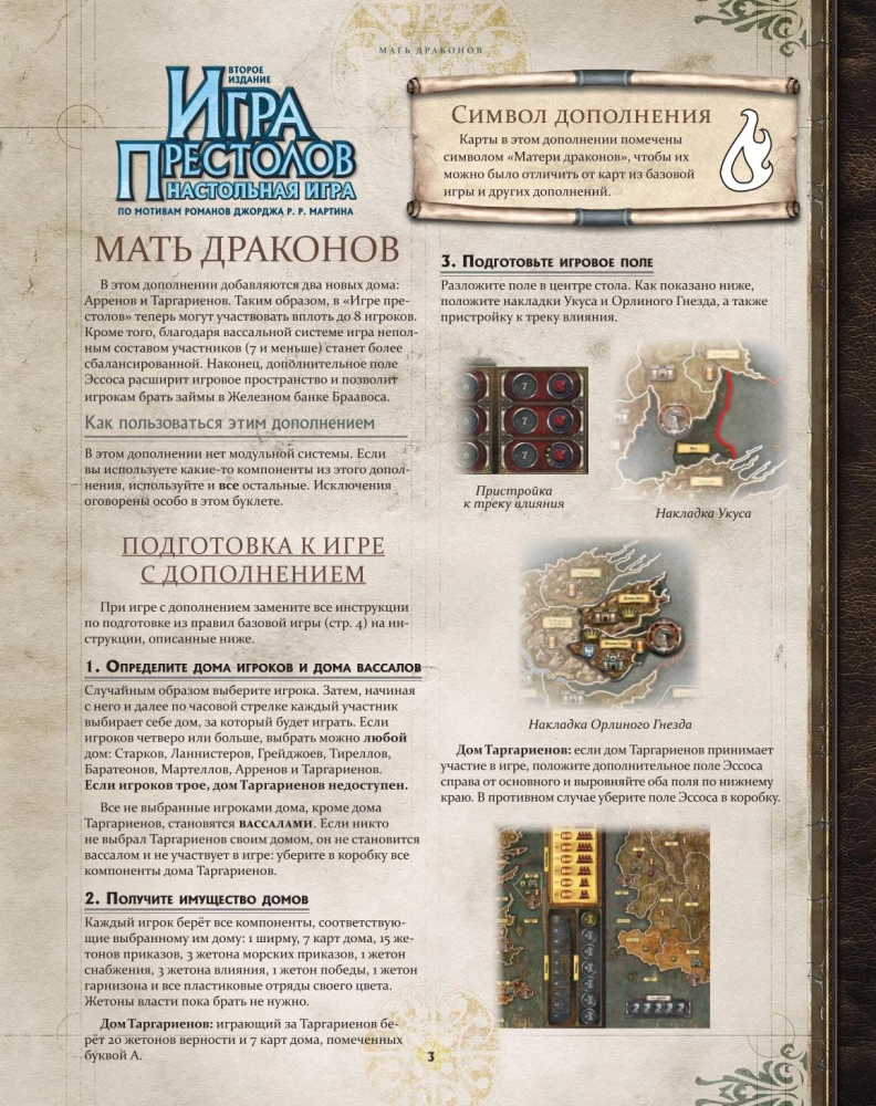 Настольная игра - Игра престолов. Мать драконов (дополнение)